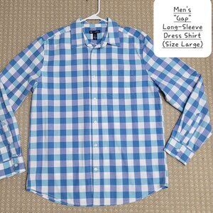 Men's "Gap" Long-Sleeve Dress Shirt (Size Large)